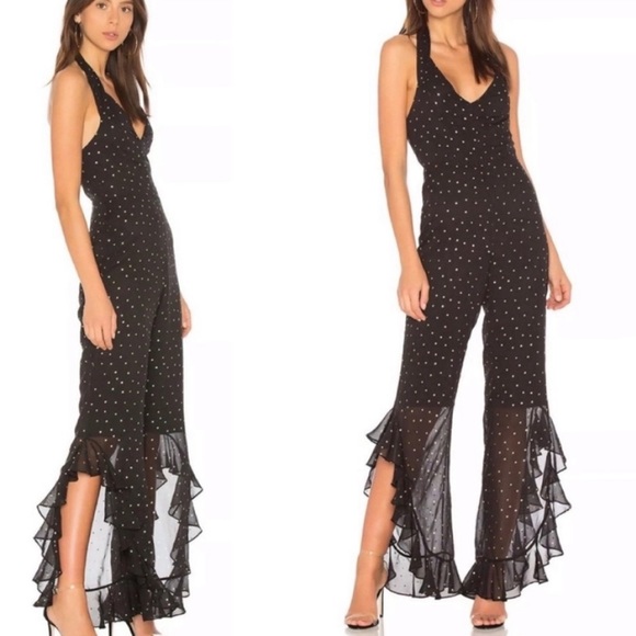 NWT Amanda Uprichard Moonlight Star Print Backless Roper Jumpsuit Size XS - Picture 8 of 11